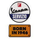 Vespa 80th Servizio Logo 2026 Patch Set