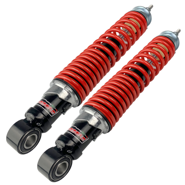 Carbone Sport Vespa Rear Shock Absorbers Red & Black GTS, GTV, GT