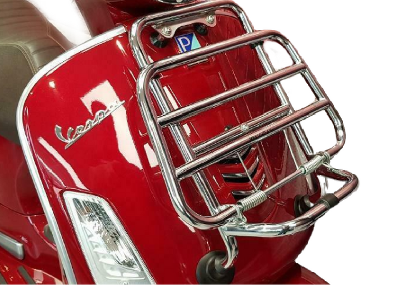 Piaggio Vespa GTS/GTV Front Folding Rack Chrome